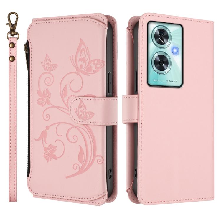 For OnePlus Nord N30 SE 5G Butterfly Love Flower Multi-card Zipper Wallet Leather Phone Case