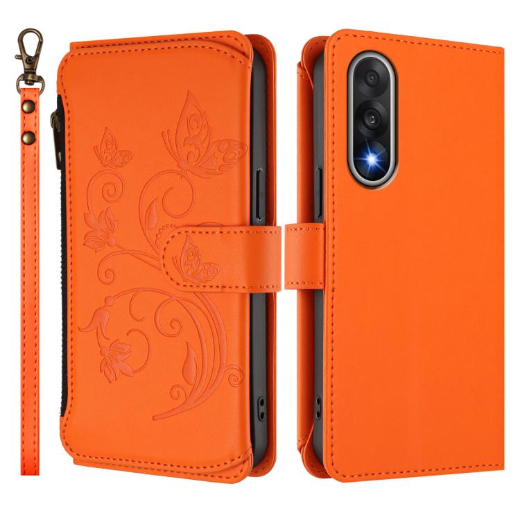 For OnePlus Nord 5 5G / Ace 5 Ultra Butterfly Love Flower Multi-card Zipper Wallet Leather Phone Case