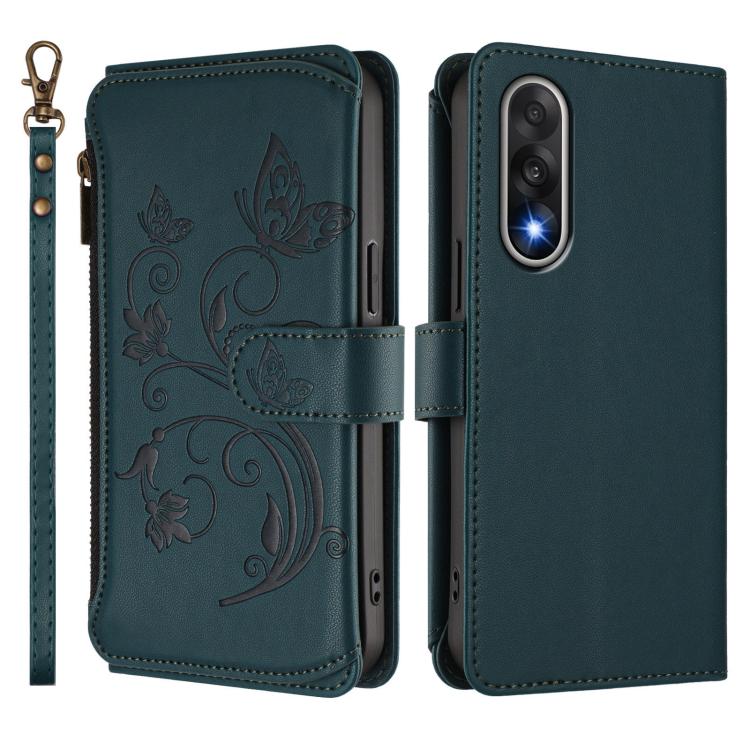 For OnePlus Nord 5 5G / Ace 5 Ultra Butterfly Love Flower Multi-card Zipper Wallet Leather Phone Case