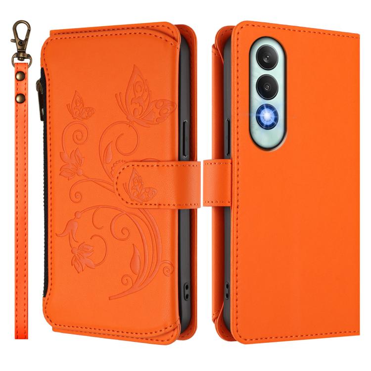 For OnePlus Nord CE4 5G Butterfly Love Flower Multi-card Zipper Wallet Leather Phone Case