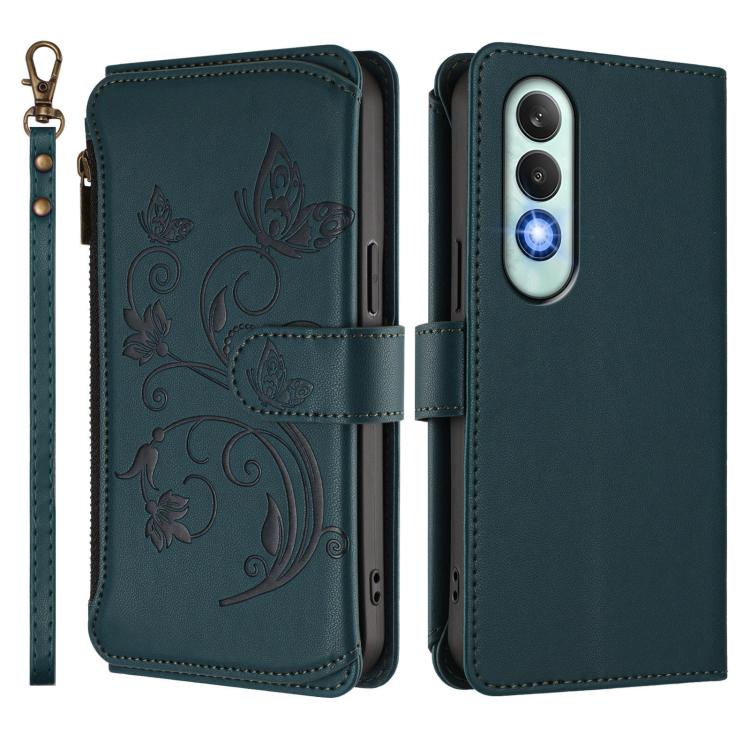 For OnePlus Nord CE4 5G Butterfly Love Flower Multi-card Zipper Wallet Leather Phone Case