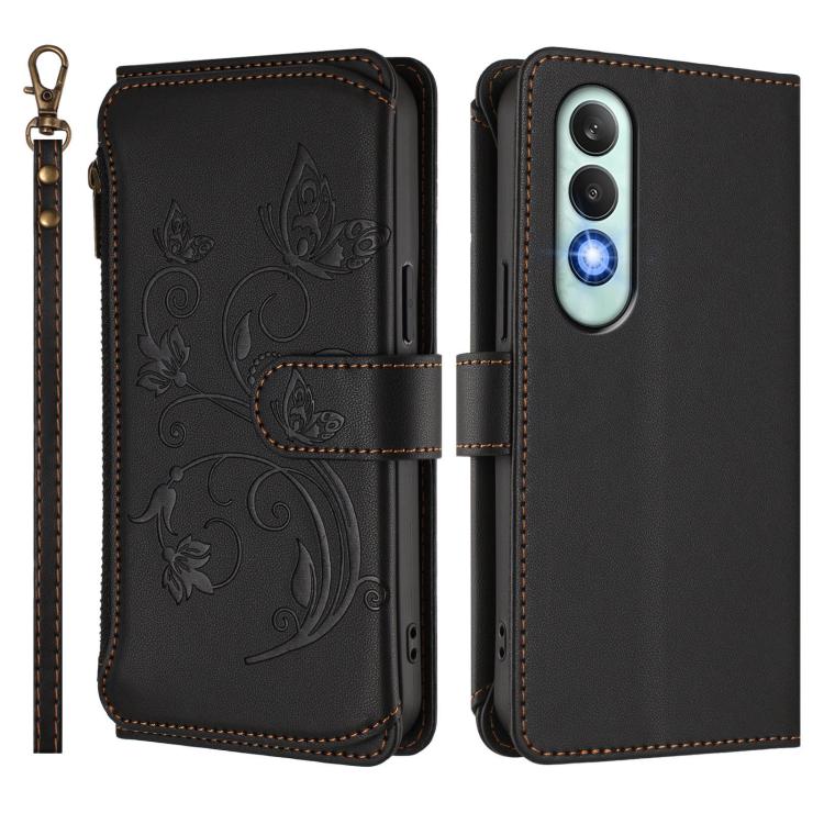 For OnePlus Nord CE4 5G Butterfly Love Flower Multi-card Zipper Wallet Leather Phone Case