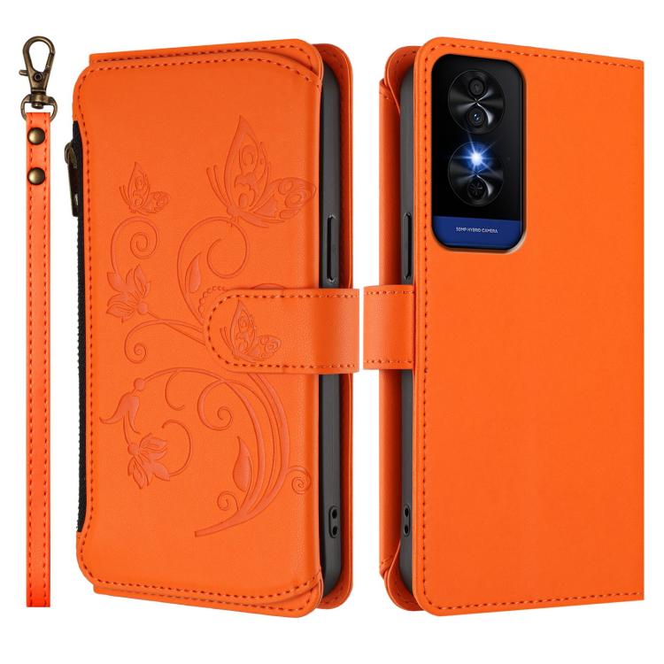 For TCL 50 5G / 50 XE NxtPaper 5G Butterfly Love Flower Multi-card Zipper Wallet Leather Phone Case