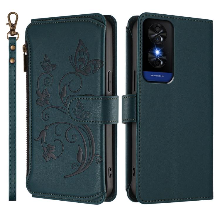For TCL 50 5G / 50 XE NxtPaper 5G Butterfly Love Flower Multi-card Zipper Wallet Leather Phone Case