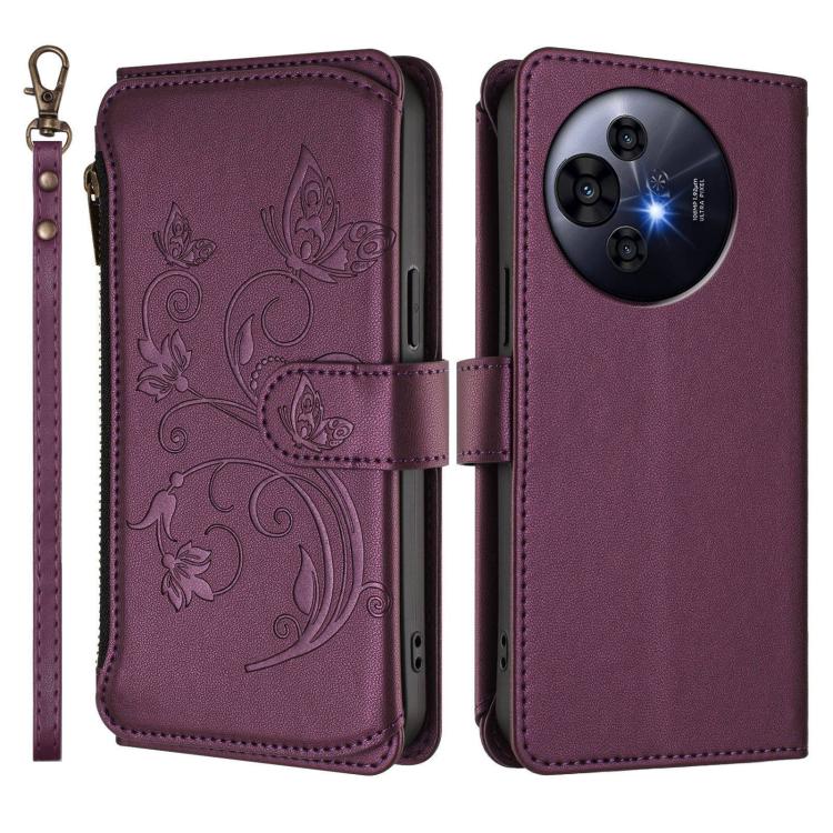For TCL 50 NxtPaper / 50 Pro NxtPaper 5G Butterfly Love Flower Multi-card Zipper Wallet Leather Phone Case