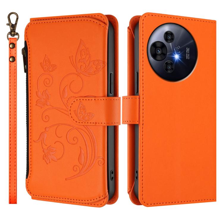 For TCL 50 NxtPaper / 50 Pro NxtPaper 5G Butterfly Love Flower Multi-card Zipper Wallet Leather Phone Case