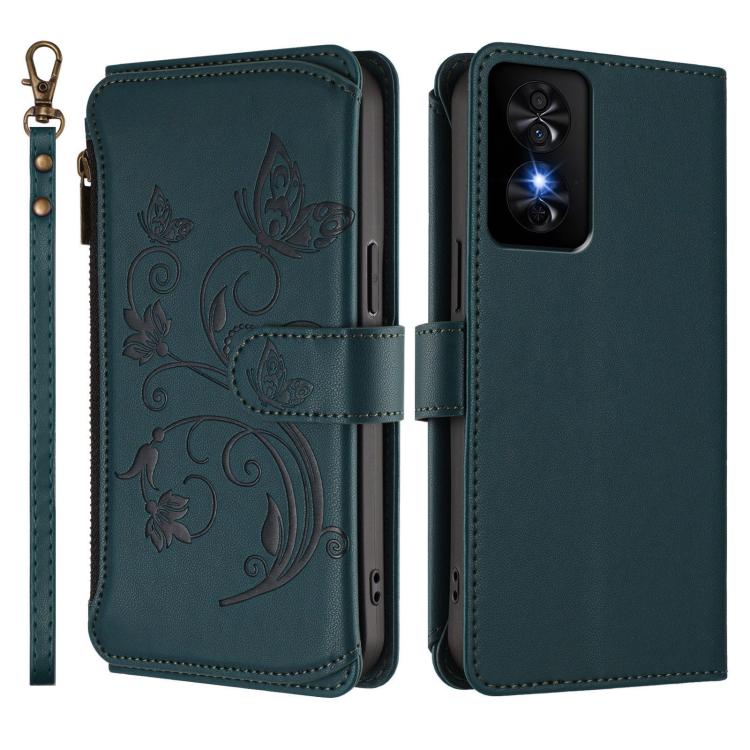 For TCL 50 SE / 40 NxtPaper 4G Butterfly Love Flower Multi-card Zipper Wallet Leather Phone Case