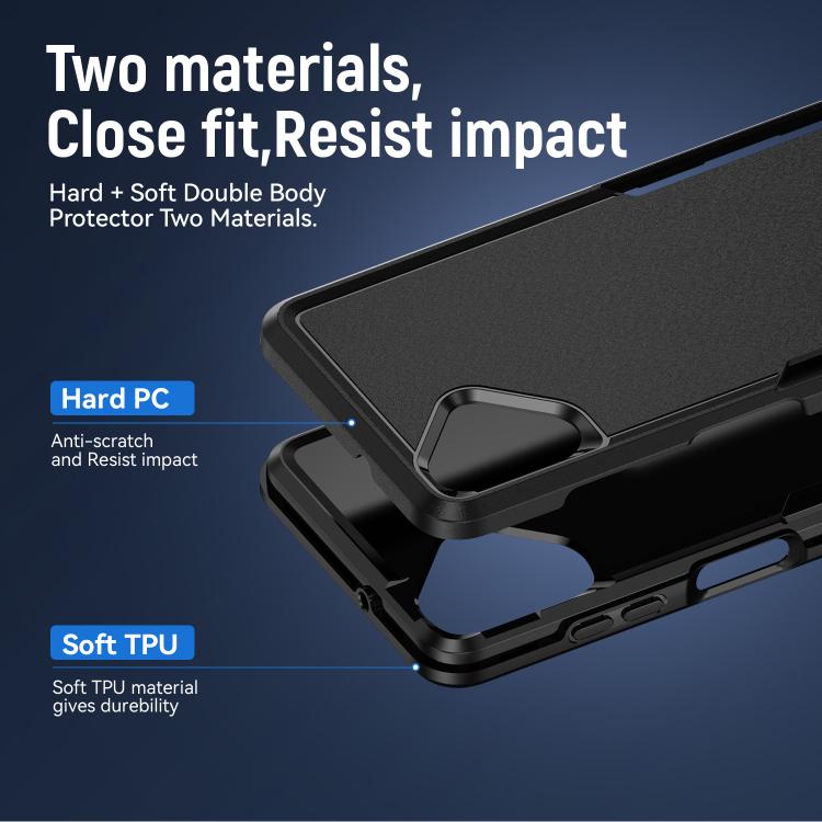 For Samsung Galaxy A06 4G / 5G Pioneer Armor Heavy Duty PC Hybrid TPU Phone Case