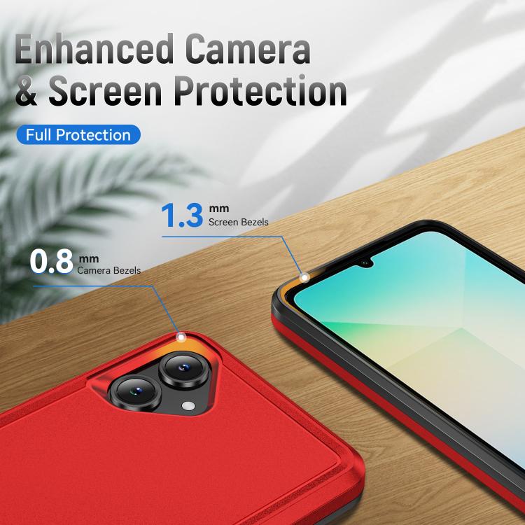 For Samsung Galaxy A06 4G / 5G Pioneer Armor Heavy Duty PC Hybrid TPU Phone Case