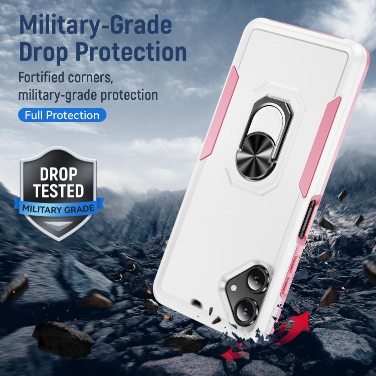 For Samsung Galaxy A06 4G / 5G Pioneer Armor Heavy Duty PC Hybrid TPU Phone Case with Holder