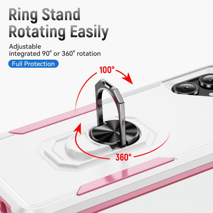 For Samsung Galaxy A06 4G / 5G Pioneer Armor Heavy Duty PC Hybrid TPU Phone Case with Holder