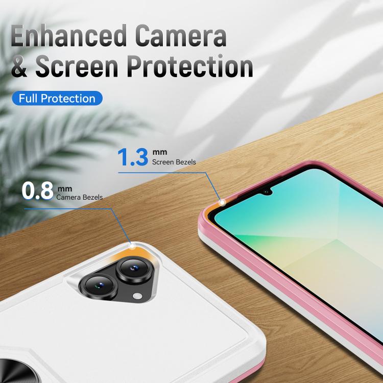 For Samsung Galaxy A06 4G / 5G Pioneer Armor Heavy Duty PC Hybrid TPU Phone Case with Holder