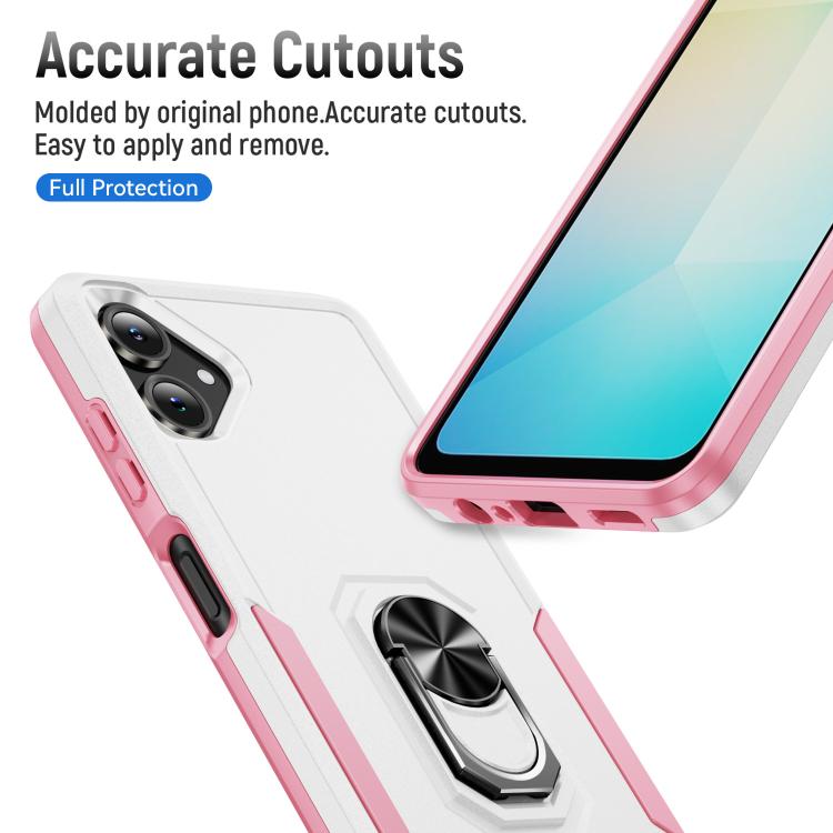 For Samsung Galaxy A06 4G / 5G Pioneer Armor Heavy Duty PC Hybrid TPU Phone Case with Holder