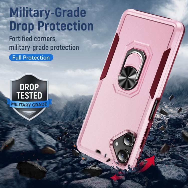 For Samsung Galaxy A06 4G / 5G Pioneer Armor Heavy Duty PC Hybrid TPU Phone Case with Holder