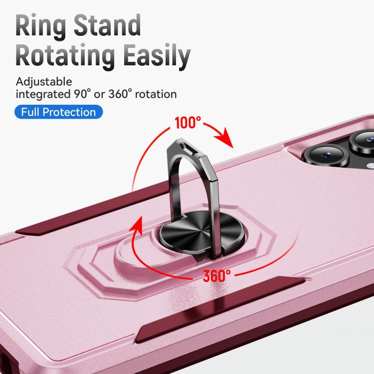 For Samsung Galaxy A06 4G / 5G Pioneer Armor Heavy Duty PC Hybrid TPU Phone Case with Holder