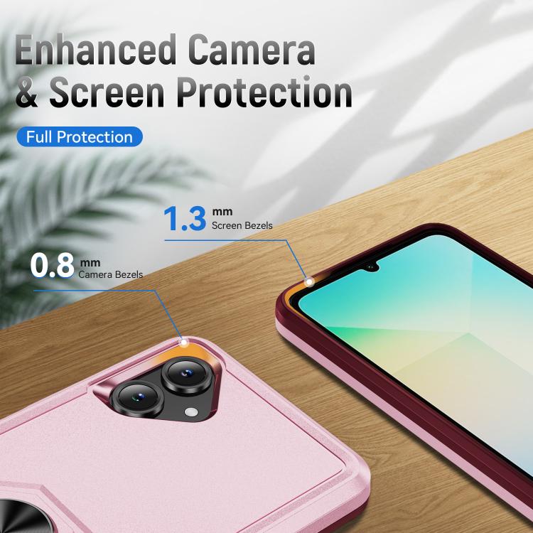 For Samsung Galaxy A06 4G / 5G Pioneer Armor Heavy Duty PC Hybrid TPU Phone Case with Holder