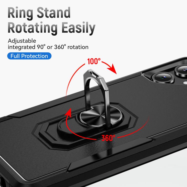 For Samsung Galaxy A06 4G / 5G Pioneer Armor Heavy Duty PC Hybrid TPU Phone Case with Holder