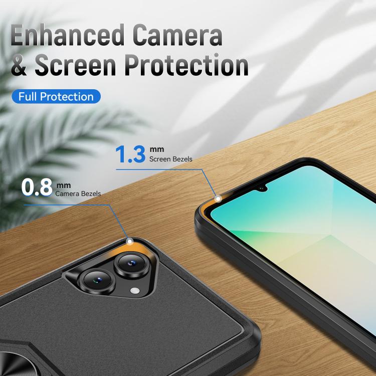 For Samsung Galaxy A06 4G / 5G Pioneer Armor Heavy Duty PC Hybrid TPU Phone Case with Holder