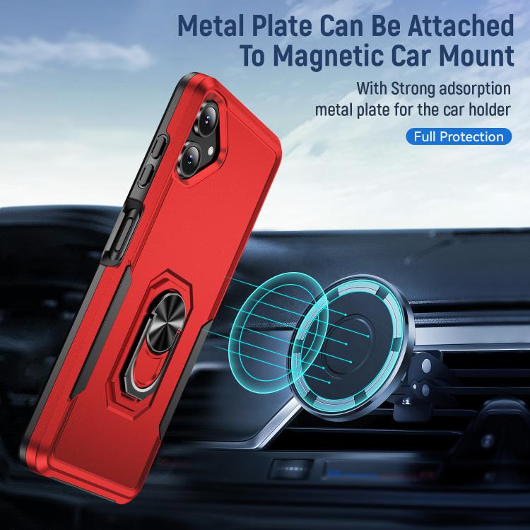 For Samsung Galaxy A06 4G / 5G Pioneer Armor Heavy Duty PC Hybrid TPU Phone Case with Holder