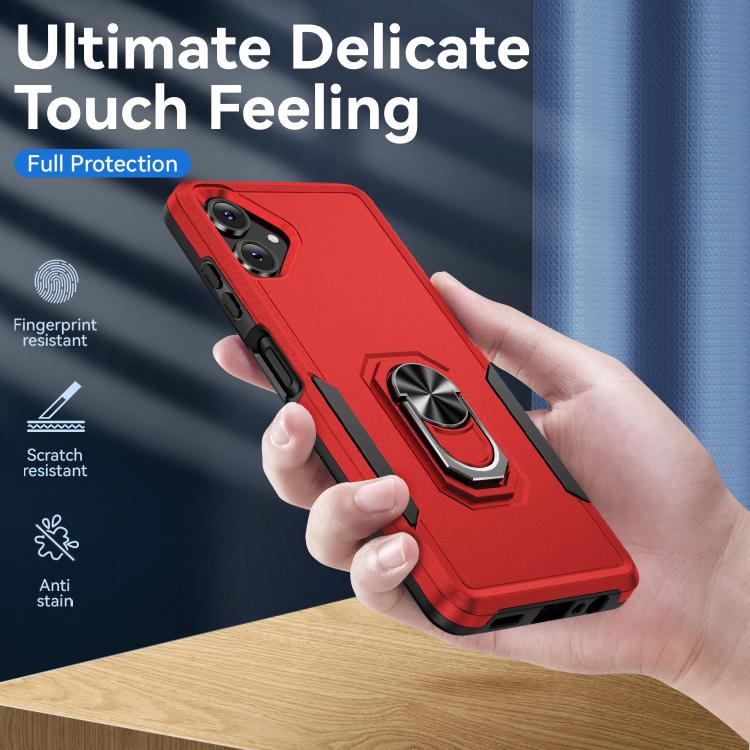 For Samsung Galaxy A06 4G / 5G Pioneer Armor Heavy Duty PC Hybrid TPU Phone Case with Holder