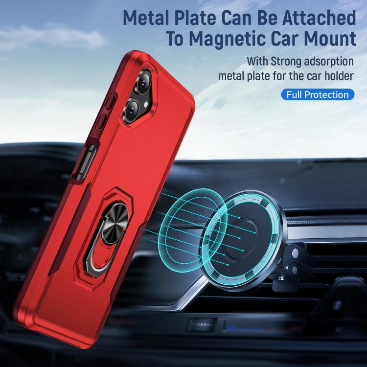 For Samsung Galaxy A06 4G / 5G Pioneer Armor Heavy Duty PC Hybrid TPU Phone Case with Holder
