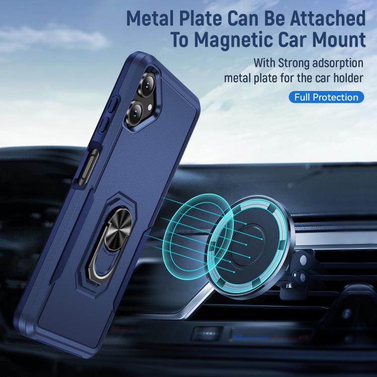For Samsung Galaxy A06 4G / 5G Pioneer Armor Heavy Duty PC Hybrid TPU Phone Case with Holder