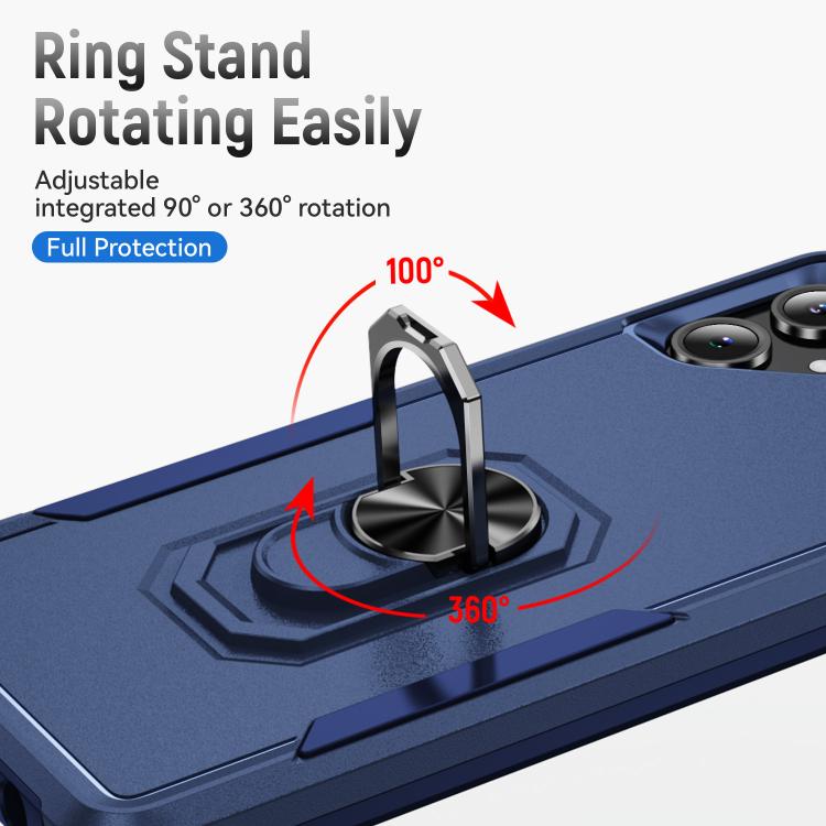 For Samsung Galaxy A06 4G / 5G Pioneer Armor Heavy Duty PC Hybrid TPU Phone Case with Holder