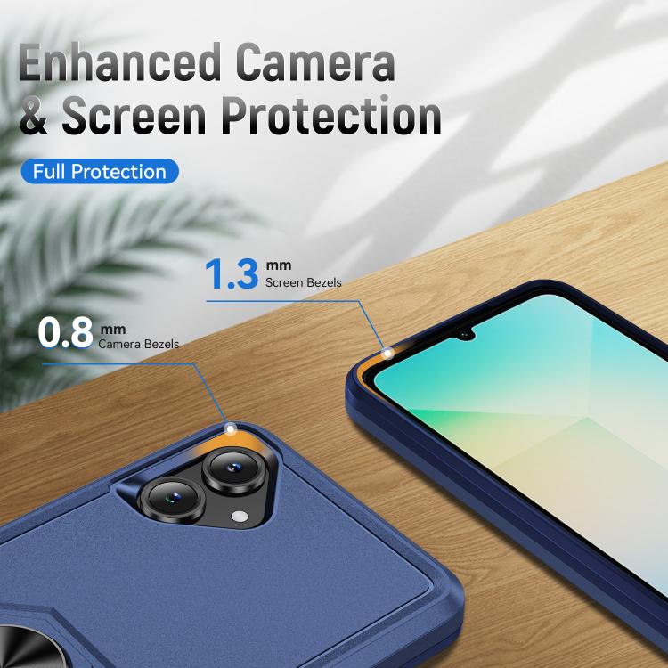For Samsung Galaxy A06 4G / 5G Pioneer Armor Heavy Duty PC Hybrid TPU Phone Case with Holder
