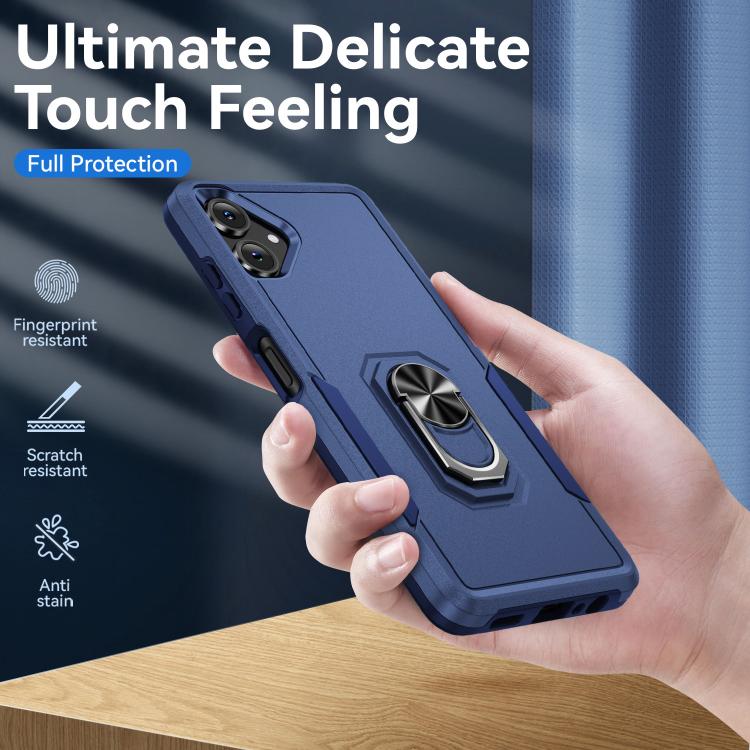 For Samsung Galaxy A06 4G / 5G Pioneer Armor Heavy Duty PC Hybrid TPU Phone Case with Holder