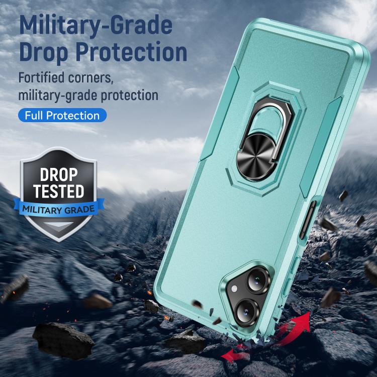 For Samsung Galaxy A06 4G / 5G Pioneer Armor Heavy Duty PC Hybrid TPU Phone Case with Holder