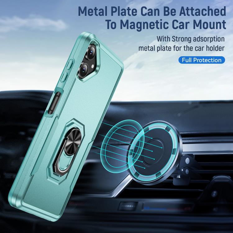 For Samsung Galaxy A06 4G / 5G Pioneer Armor Heavy Duty PC Hybrid TPU Phone Case with Holder