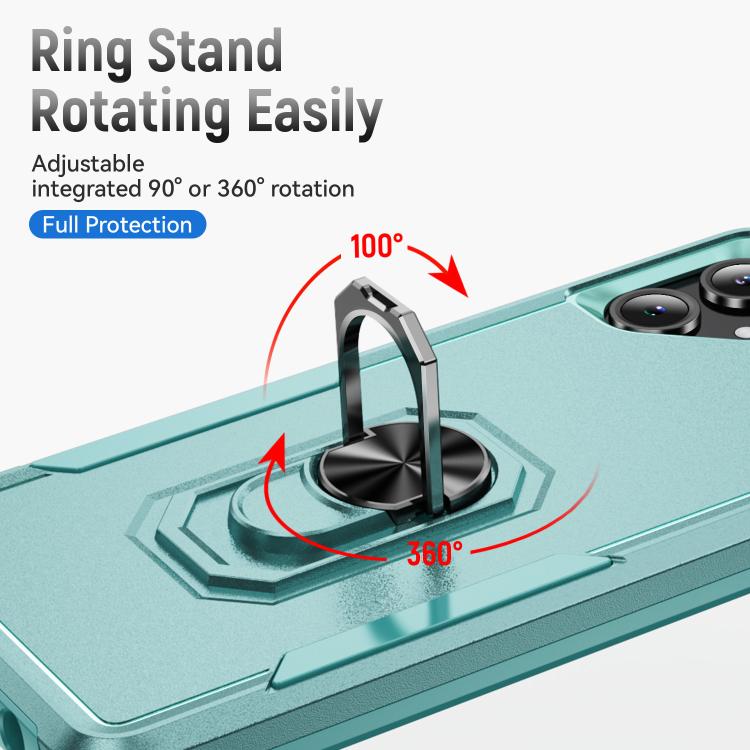 For Samsung Galaxy A06 4G / 5G Pioneer Armor Heavy Duty PC Hybrid TPU Phone Case with Holder
