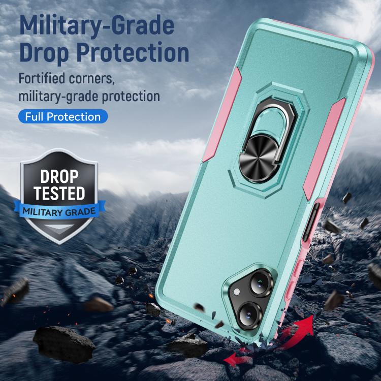 For Samsung Galaxy A06 4G / 5G Pioneer Armor Heavy Duty PC Hybrid TPU Phone Case with Holder