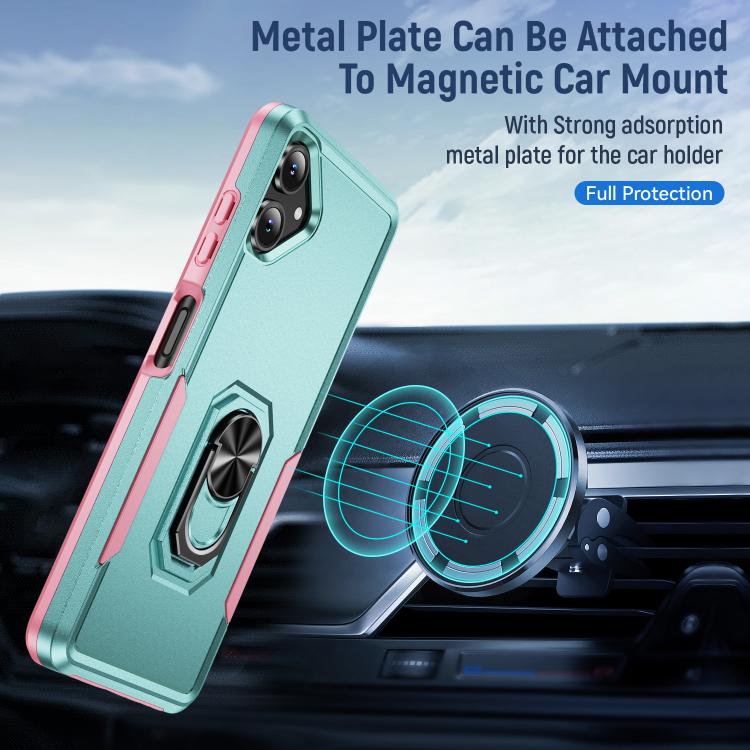 For Samsung Galaxy A06 4G / 5G Pioneer Armor Heavy Duty PC Hybrid TPU Phone Case with Holder