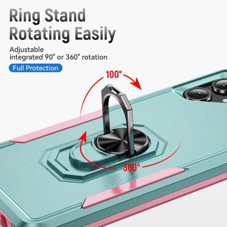 For Samsung Galaxy A06 4G / 5G Pioneer Armor Heavy Duty PC Hybrid TPU Phone Case with Holder