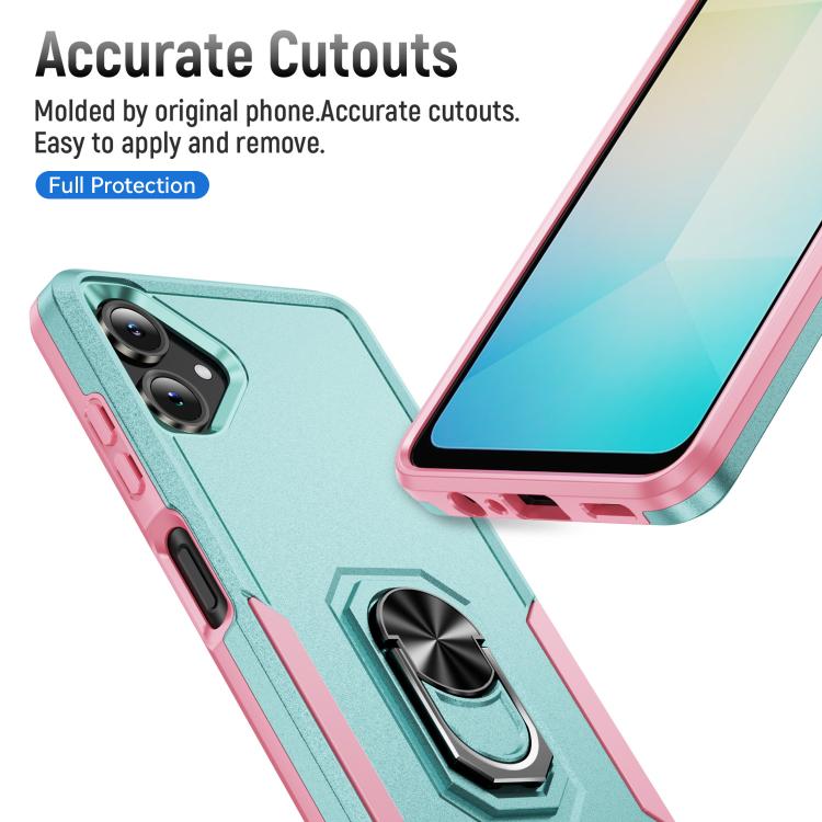 For Samsung Galaxy A06 4G / 5G Pioneer Armor Heavy Duty PC Hybrid TPU Phone Case with Holder