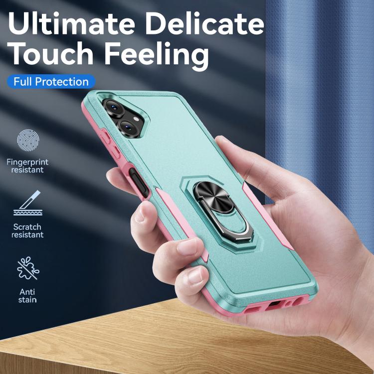 For Samsung Galaxy A06 4G / 5G Pioneer Armor Heavy Duty PC Hybrid TPU Phone Case with Holder