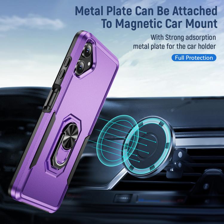 For Samsung Galaxy A06 4G / 5G Pioneer Armor Heavy Duty PC Hybrid TPU Phone Case with Holder