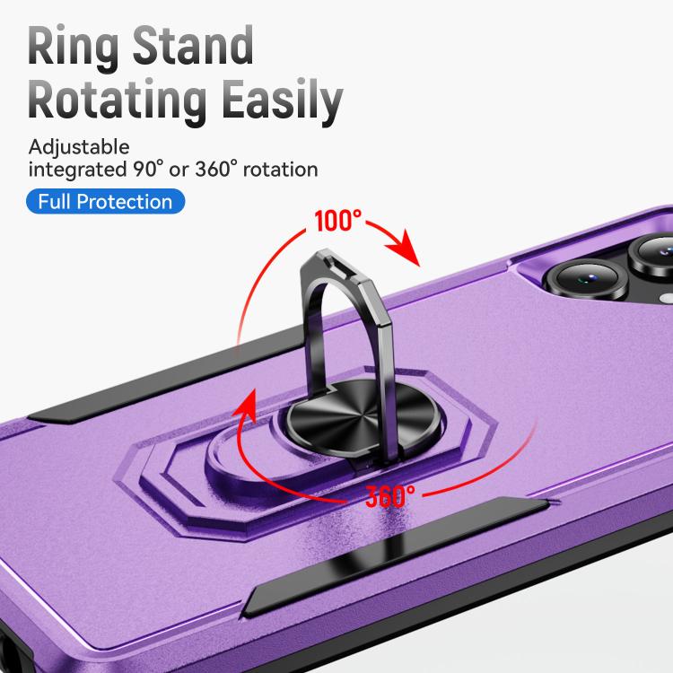 For Samsung Galaxy A06 4G / 5G Pioneer Armor Heavy Duty PC Hybrid TPU Phone Case with Holder