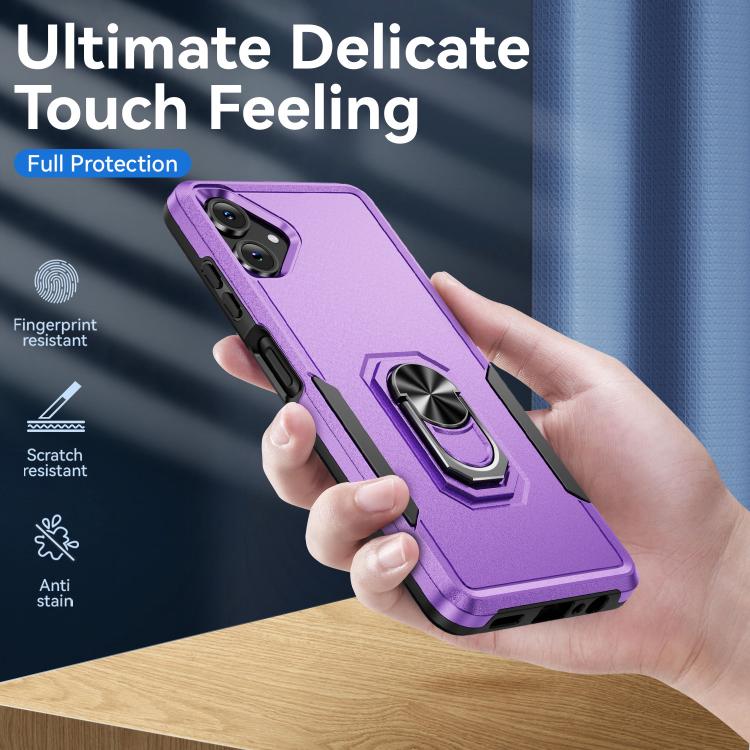 For Samsung Galaxy A06 4G / 5G Pioneer Armor Heavy Duty PC Hybrid TPU Phone Case with Holder
