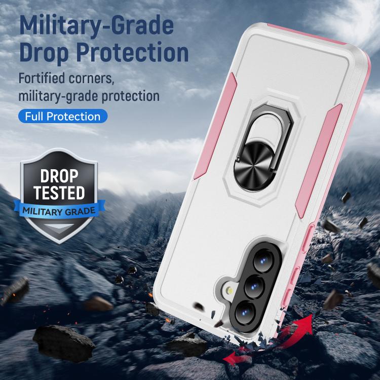For Samsung Galaxy A57 5G Pioneer Armor Heavy Duty PC Hybrid TPU Phone Case with Holder