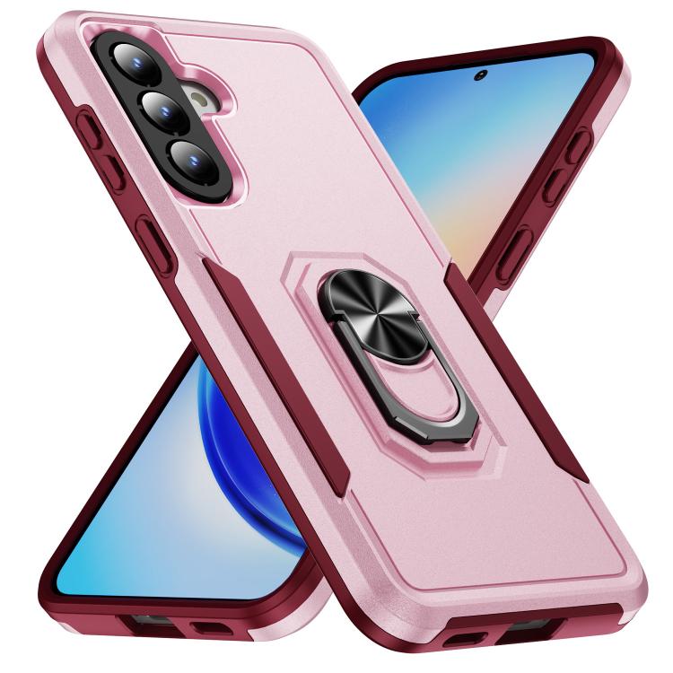 For Samsung Galaxy A57 5G Pioneer Armor Heavy Duty PC Hybrid TPU Phone Case with Holder