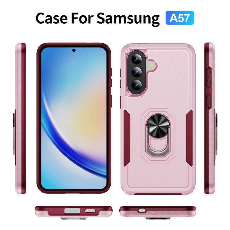 For Samsung Galaxy A57 5G Pioneer Armor Heavy Duty PC Hybrid TPU Phone Case with Holder