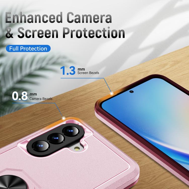For Samsung Galaxy A57 5G Pioneer Armor Heavy Duty PC Hybrid TPU Phone Case with Holder