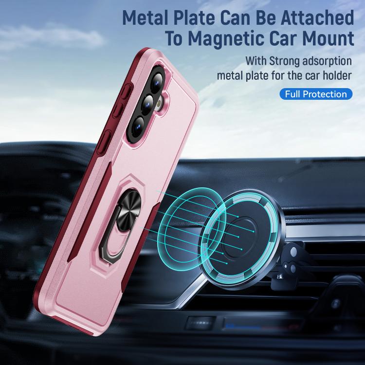 For Samsung Galaxy A57 5G Pioneer Armor Heavy Duty PC Hybrid TPU Phone Case with Holder