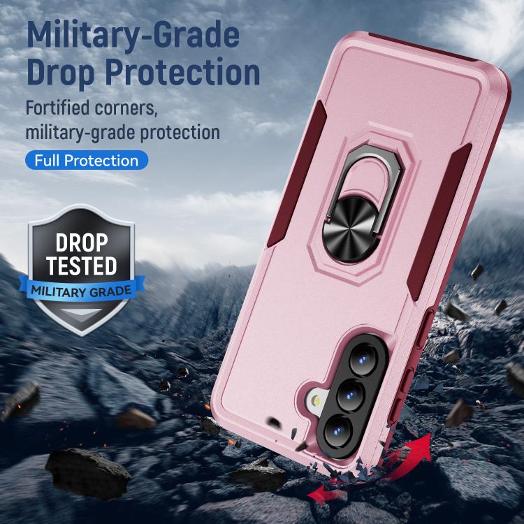 For Samsung Galaxy A57 5G Pioneer Armor Heavy Duty PC Hybrid TPU Phone Case with Holder
