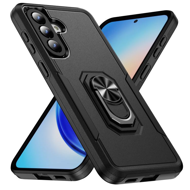 For Samsung Galaxy A57 5G Pioneer Armor Heavy Duty PC Hybrid TPU Phone Case with Holder