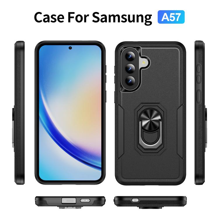 For Samsung Galaxy A57 5G Pioneer Armor Heavy Duty PC Hybrid TPU Phone Case with Holder