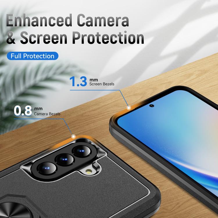 For Samsung Galaxy A57 5G Pioneer Armor Heavy Duty PC Hybrid TPU Phone Case with Holder