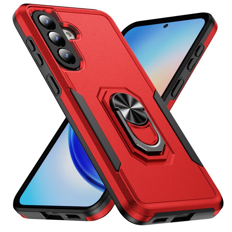 For Samsung Galaxy A57 5G Pioneer Armor Heavy Duty PC Hybrid TPU Phone Case with Holder